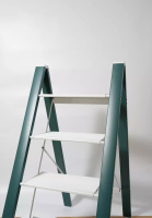 HOUZE HOUZE ELLE 3-Tier Foldable Aluminum Step Ladder (Deep Pine Green)
