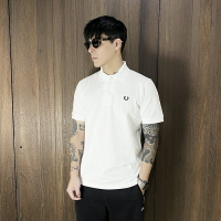 美國百分百【全新真品】Fred Perry POLO衫 休閒 素面 短袖 歐洲精品 上衣 小LOGO 白色 DA12