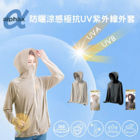 ALPHAX 日本Alphax涼感極抗UV紫外線防曬外套-曜石黑/香檳金(#ALPHAX#防曬外套#涼爽舒適)