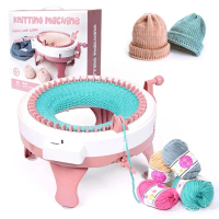 Knitting Machine Loom Crochet Manual Crank Make Beanies Cap Scarf 48 Needles Diy