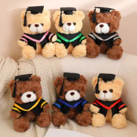 Small Teddy Bear Doll New Graduation Gown 23cm Plush Dr. Bear Graduate Graduation Gift Students