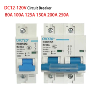 1P 2P DC Circuit Breaker 12V 24V 36V 48V 96V 120V DC Breaker Solar Mini Circuit Breaker 100A 150A 200A 250A Isolator Breaker