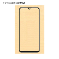 For Huawei Honor Play5 Front LCD Glass Lens touchscreen For Honor Play 5Touch screen Panel Outer Screen Glass without flex