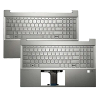 New Latin/US Keyboard For HP Pavilion 15-EH 15-EG 15Z-EH TPN-Q245 Q246 With Palmrest Upper Cover Case Fingerprint Hole No SD