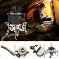 3500W Camping Stove High-Altitude Infrared Portable Gas Stove With Ignition Button for Outdoor Hiking Lightweight and Foldable