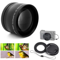 2x Telephoto Lens and Adapter Ring Cap Keeper For Canon G5X G7X Mark III II G7XMK2 G7XMK3 G7XII G7XIII Digital Camera