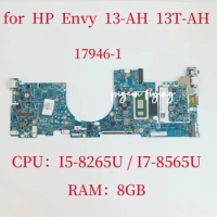 17946-1 Mainboard For HP ENVY 13-AH 13T-AH Laptop Motherboard CPU: I5-8265U I7-8565U RAM: 8GB DDR4 L30290-601 L30290-001 Test OK