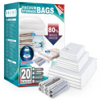 TAILI 20PCS Vacuum Storage Bags, Space Saver Bags, Storage Bags Vacuum Sealed for Clothes, Beddings, Comforters, Saving Space