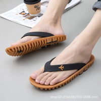 Thickened Flip-Flops for Men, Summer Wear-Resistant, Non-Slip, Odor-Resistant, Trendy Men's Toe-Post