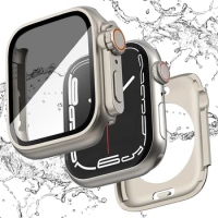 Anti-spy Screen Protector Cover for Apple Watch 41mm 40mm 45mm 44mm Waterproof Case Privacy Tempered Glass Film Change To Ultra