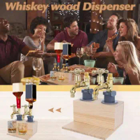 Whiskey Server Wine Dispenser Cocktail Container Juice Dispenser Wine Gift Drink Dispenser Alcohol Drinker 2 Dispensing Valves