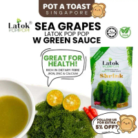 LATOK POP POP Sea Grapes Green Caviar with Sauce 100g HALAL