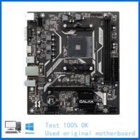 For GALAX A320M Pro Computer USB3.0 M.2 Nvme SSD Motherboard AM4 DDR4 32G A320 Desktop Mainboard Used