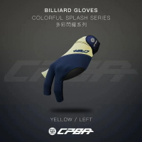 CPBA撞球三指手套多彩拼接色漏指手套撞球職業手套撞球手套
