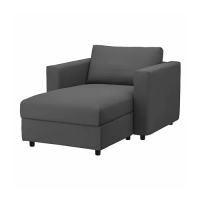 VIMLE 躺椅, hallarp 灰色, 111x164x48 公分
