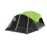Coleman Carlsbad Dark Room Camping Tent with Screened Porch, 4/6 Person Tent Blocks 90% of Sunlight and Keeps Inside Cool