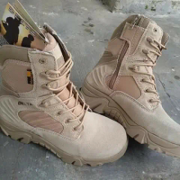 sepatu pdl delta 8 inci cordura import / delta force tan