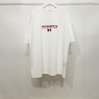 Vetements thêu quốc gia cờ T-Shirt người đàn ông phụ nữ Pháp chất lượng quá khổ phong cách mùa hè t