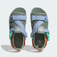 【adidas 愛迪達】360 Sandal 3.0 C 中童 涼鞋 經典 休閒 魔鬼氈 舒適 三葉草 綠藍(GW2156)