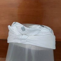 Udeng Jadi Songket Bordir Premium,Cream/putih tulang Full bahan XS Cream bordir cream silver