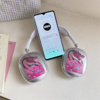 New Cute Colored Dragon Protective Case For Apple Airpods Max Earphone Case Transparent Soft Silicone Headphone For Airpods Max