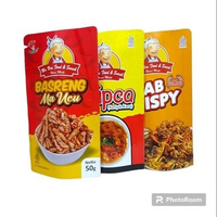 baby crab crispy crabs pedas daun jeruk murah kripik kaca cacafood manda extra cabe asin manis basre