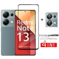 4in1 Tempered Glass For Redmi Note 13 Pro 4G Screen Glass Redmi Note 13 Pro Screen Protector Phone Lens Film Redmi Note 13 Pro