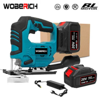 Brushless Jig Saw Electric Jigsaw Cordless JigSaws Battery Electric Tool Jig saws Woodworking for Makita 18V Battery By WOBERICH