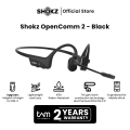 Shokz OpenComm 2 Headset Bone Conduction Stereo Bluetooth Hitam