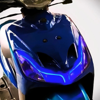 Lampu Alis Led Mio Sporty Smile+Devil Eyes Aksesoris Sepeda Motor Mesin Matic Sepaket Drl Flexible V