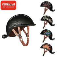 Unisex Cycling Helmet Scooter Helmet Couple Lightweight Prince Half Helmet Retro Upturned Helmet Mop