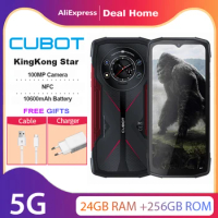 Cubot KingKong Star, 5G, 24 ГБ ОЗУ (12 ГБ + 12 ГБ расширенной), 256 Гб ПЗУ, экран 6,78 дюйма,10600 мАч,камера 100 МП,NFC