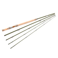 46T IM12 Nano short switch 10ft Fast Action Fly Fishing Rod LW4 AAA-Portugal Cork Handle Matt Green Finish Fast Action With Tip