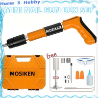 Free 50 Nails+Bag Manual Steel Nails Gun Concrete Rivet Tool Steel Rivet Gun Tufting Wall Puncher