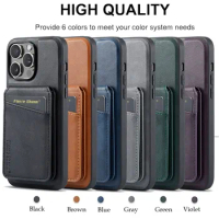 Magnetic Detachable Leather Wallet Phone Stand Case Wireless Charge Cover for iPhone 7 8 SE 2022 11 12 13 14 Plus 15 Pro Max