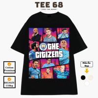 Áo thun Bóng Đá Man City The Citizens Local Brand Tee 68 Cotton Oversize Cổ Tròn Top Menswear Đen