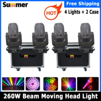 No Tax 4Pcs Flight Case Lyre Beam 260w Sharpy Beam 10r Moving Head Light Beam 260w 10r Moving Head S