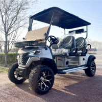 Cheap 4/6-Seat Off-road Tires, 7kW AC Motor, All-terrain, Long-Life Lithium Battery, Reversing Image Electric Golf cart