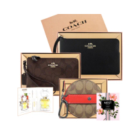 【COACH】手拿包/名片夾/化妝包+品牌禮盒or紙袋(多款多色任選/交換禮物)