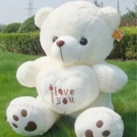 Big Size I Love You Teddy Bear Large Stuffed Plush Doll Holding LOVE Heart Plush Teddy Bear Cartoon Soft Stuffed Doll Kids Toy
