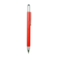 6 In 1 Multifunctional Tool Pen Screen Stylus Versatile Tools Cm/inch Ruler Flat / Cross Screwdriver Metal Ballpoint Pen