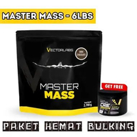 [PAKET HEMAT BULKING] Vectorlabs Master Mass 6 LBS + FREE Master Cre Creatine 120gr - Gainer Terbaik