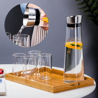 德國北歐創意玻璃冷水壺大容量涼白開水杯家用扎壺檸檬果汁涼水壺