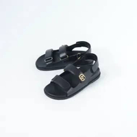 Sandal GUCCI GG GHW BLACK LEATHER STRAP SANDAL 100% ORIGINAL 37.5