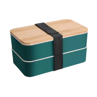 【麥瑞】日式雙層分隔便當盒 送餐具組(餐盒 飯盒 便當盒 雙層便當盒 保鮮盒 分隔便當盒 野餐盒 分裝盒)