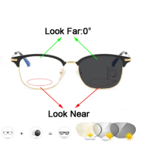 Photochromic Progressive multifocal reading glasses men New Business reading glasses women anti-blue presbyopic glasses