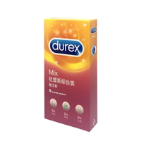 Durex杜蕾斯 綜合裝保險套-超薄+螺紋+凸點 6片 避孕套 衛生套 安全套