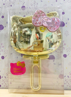 【震撼精品百貨】Hello Kitty_凱蒂貓~三麗鷗KITTY造型手拿鏡/折鏡-金#84307