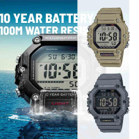 CASIO 卡西歐 10年電力兩地時間電子錶-3款可選(AE-1600H-1A/AE-1600H-5A/AE-1600H-8B)