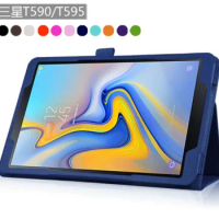 Good Quality Litchi Stand PU Leather Folio Case Stand Protective Skin Cover For Samsung galaxy tab A 10.5 2018 T590/T595 Cases